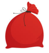 Red gift bag for Donate
